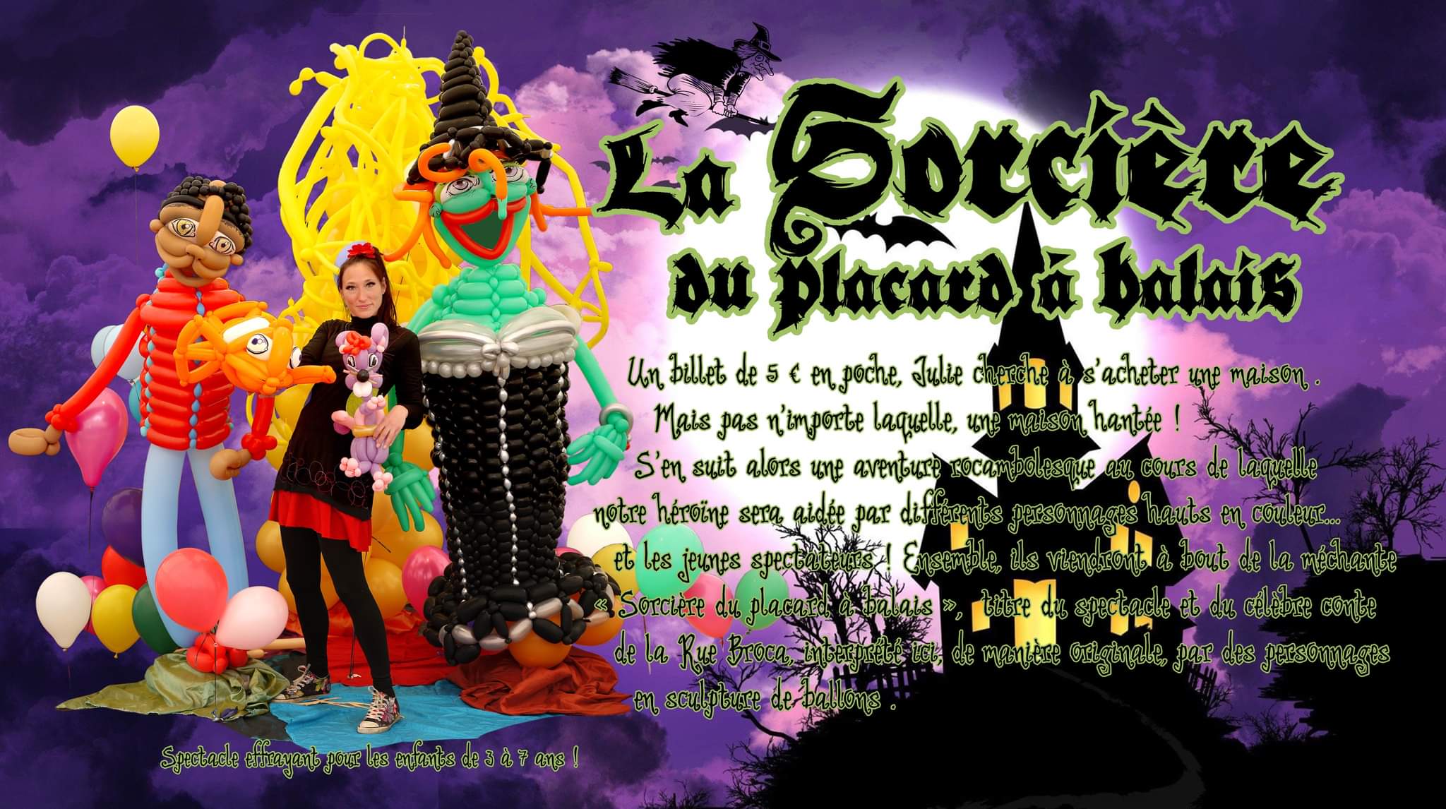 Spectacle sorcière du placard aux balais